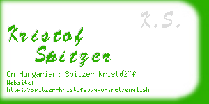 kristof spitzer business card